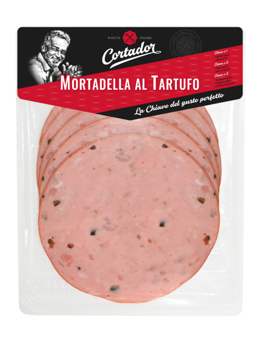 Колбаса Cortador Мортаделла Эль Тартюфо вареная нарезка, 170г
