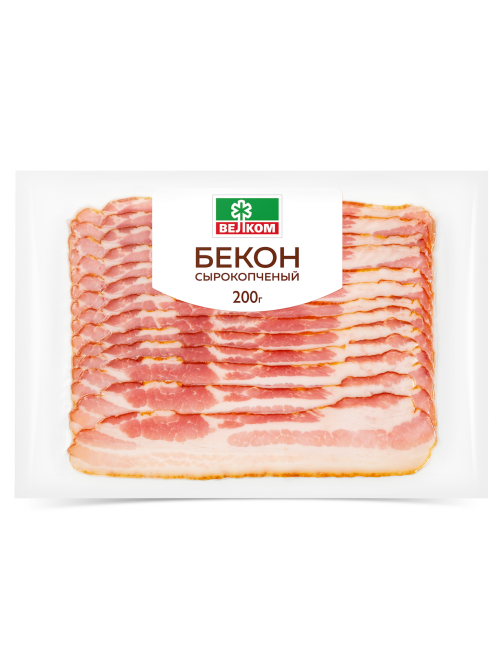 Бекон Велком сырокопченый нарезка, 200г