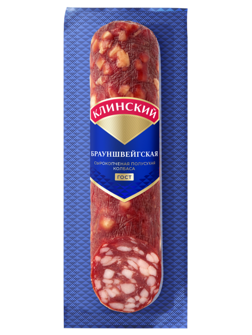 Колбаса Клинский МК Брауншвейгская сырокопченая, ~500г