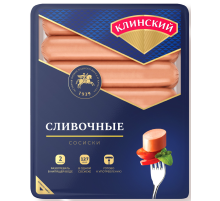 Сосиски Клинский сливочные вареные, ~900г