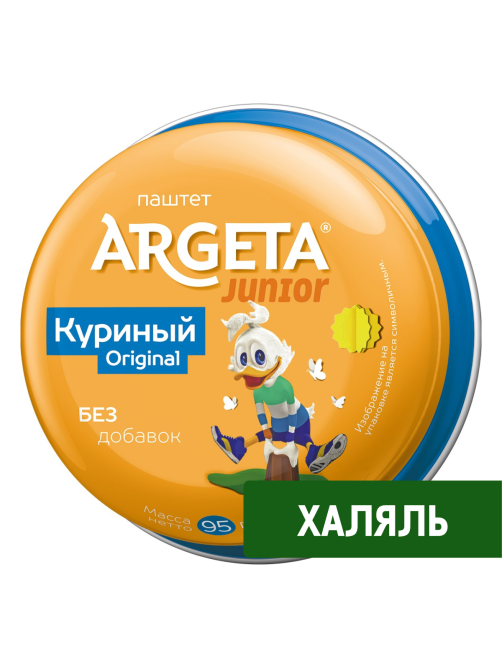 Паштет Argeta Junior куриный Халяль, 95г