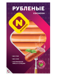 Сосиски Останкино Рубленые вареные, 360г