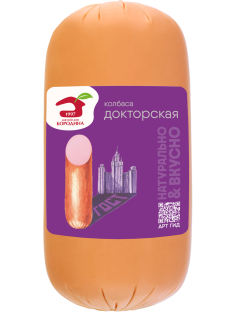 Колбаса Мясной дом Бородина Докторская вареная, 400г