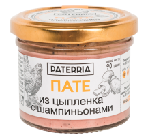 Пате Paterria из цыпленка с шампиньонами, 90г