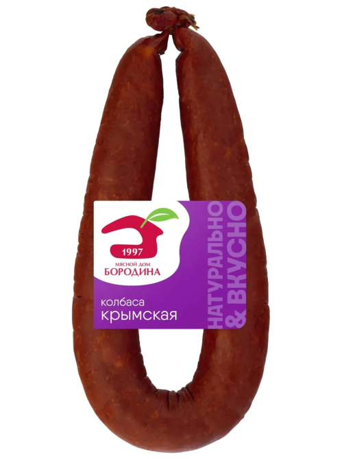Колбаса Мясной дом Бородина Крымская полукопченая, 350г