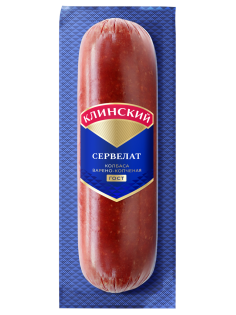 Колбаса Клинский Сервелат варено-копченая ГОСТ, 340г