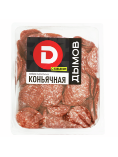 Колбаса Дымов Коньячная сырокопченая нарезка, 1кг