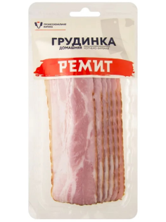 Грудинка Ремит Домашняя варено-копченая нарезка, 150г