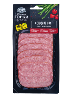 Колбаса Ближние горки Сервелат нарезка, 90г