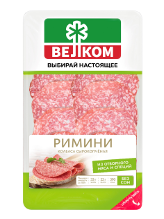 Колбаса Велком Римини сырокопченая нарезка, 70г