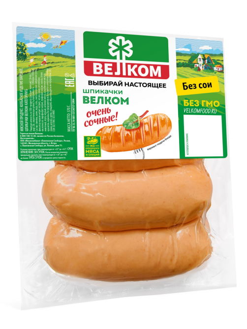 Шпикачки Велком вареные, 370г
