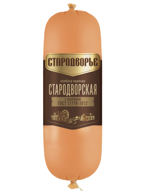 Колбаса Стародворье с окороком вареная ГОСТ, ~1.45кг