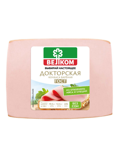 Колбаса Велком Докторская вареная, 400г