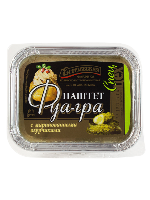 Паштет Егорьевская фабрика Фуа-гра с маринованными огурцами, 180г