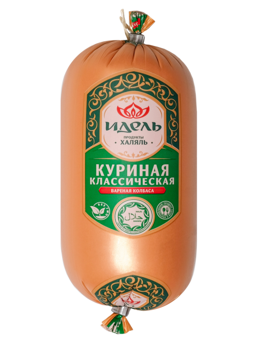 Колбаса Идель Халяль Куриная классическая вареная, 500г