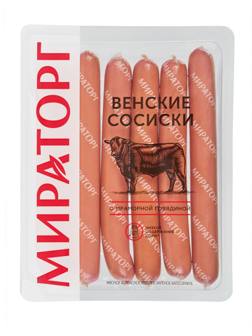 Сосиски Мираторг Венские, 350г
