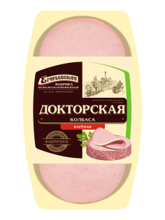 Колбаса Егорьевская фабрика докторская вареная нарезка, 200г