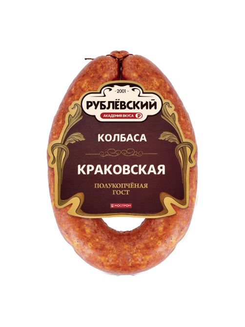 Колбаса Рублевский Краковская полукопченая высший сорт, 350г