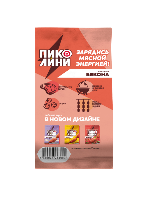 Колбаски Дымов Пиколини Бекон сырокопченые, 50г