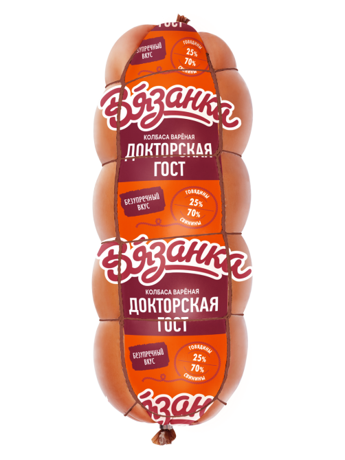 Колбаса Докторская Вязанка вареная ГОСТ, ~1.3кг