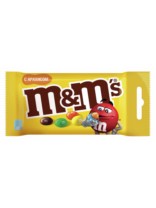 Конфеты M&M's драже с арахисом и молочным шоколадом, 45г x 32 шт