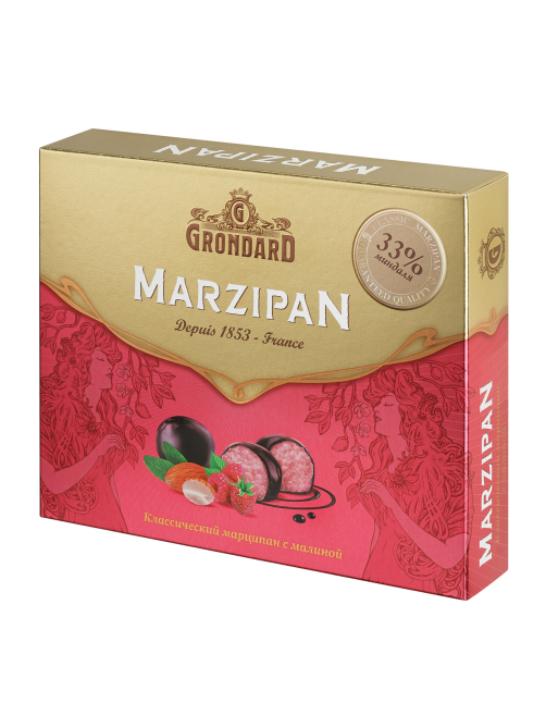 Конфеты Grondard марципановые с малиной, 126г