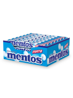 Драже жевательные Mentos Мята, 37.5г x 24 шт
