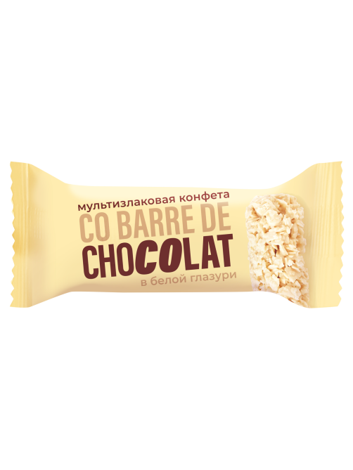 Конфеты Co Barre De Chocolat мультизлаковые белая глазурь, 1кг