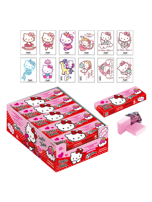 Конфеты жевательные Hello Kitty клубника и йогурт, 25г x 20 шт