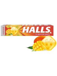 Леденцы Halls Манго, 25г