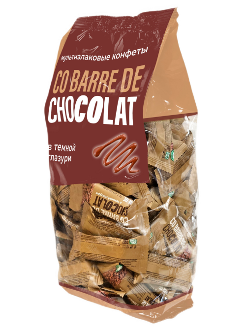 Конфеты Co Barre De Chocolat мультизлаковые темная глазурь, 1кг