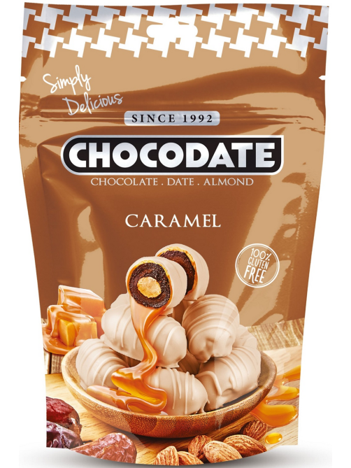 Конфеты Chocodate финики с миндалем и карамелью, 100г