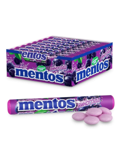 Драже жевательные Mentos виноград, 37.5г x 24 шт