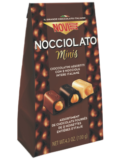 Конфеты Novi Nocciolato Minis шоколадные ассорти фундук, 130г