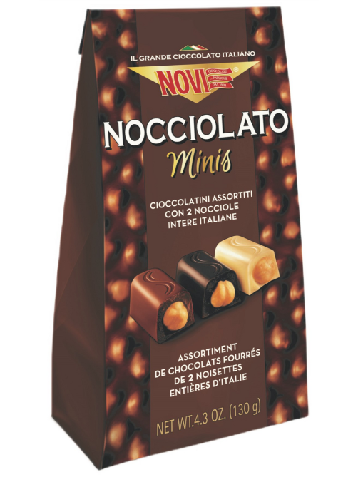 Конфеты Novi Nocciolato Minis шоколадные ассорти фундук, 130г