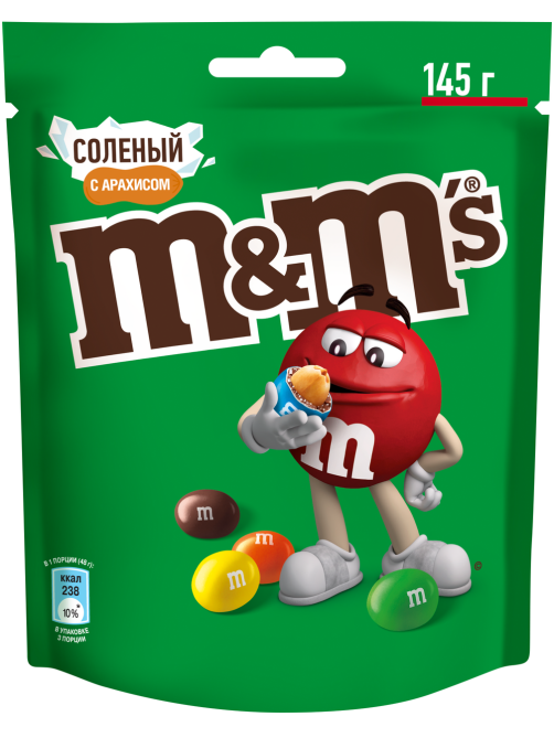 Драже M&M's Соленый арахис, 145г