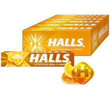 Леденцы Halls мед с лимоном, 25г x 12 шт