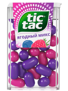 Драже Tic Tac Ягодный микс со вкусом малины и голубики освежающее, 16г