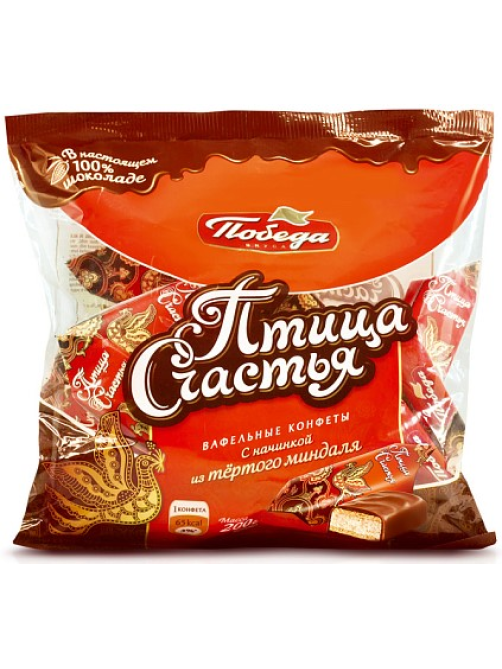 Конфеты Победа вкуса Птица счастья вафельные, 200г