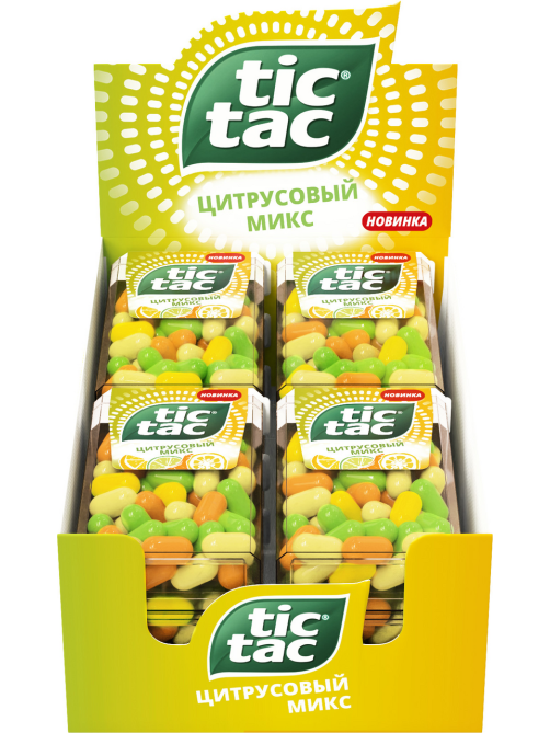 Драже Tic Tac цитрусовый микс, 16г x 12 шт