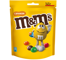 Конфеты M&M's драже с арахисом и молочным шоколадом, 145г