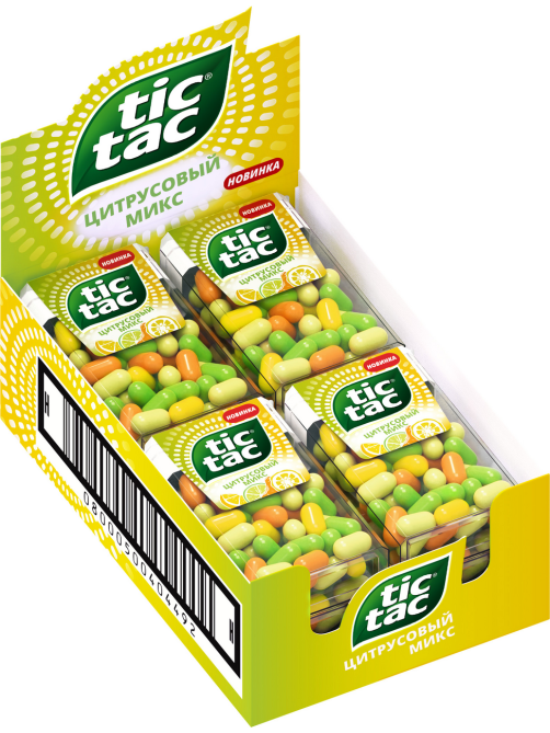 Драже Tic Tac цитрусовый микс, 16г x 12 шт