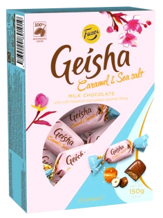 Конфеты Fazer Geisha карамель и морская соль, 150г