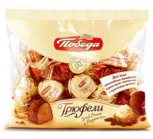 Конфеты Победа вкуса Трюфели шоколадные капучино и айриш крем, 200г