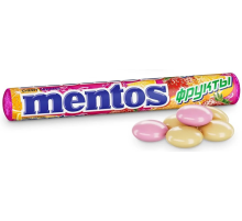 Драже жевательные Mentos Фрукты, 37.5г