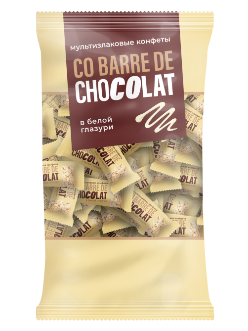 Конфеты Co Barre De Chocolat мультизлаковые белая глазурь, 1кг