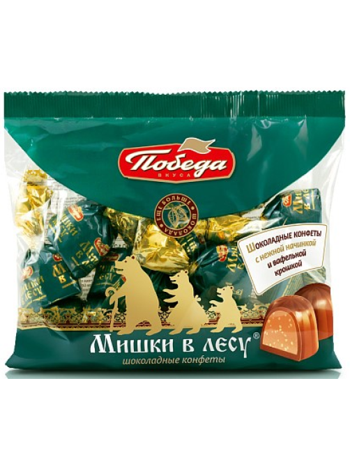 Конфеты Победа вкуса Мишки в лесу шоколадные, 200г