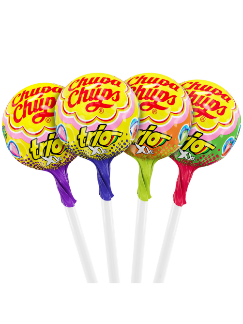 Карамель Chupa Chups XXL Trio с жевательной резинкой, 29г x 40 шт