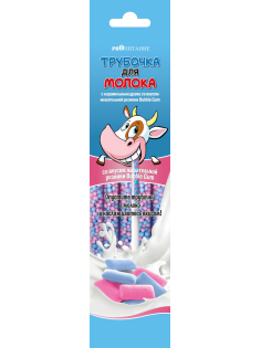 Трубочка для молока New Foods Bubble Gum, 30г