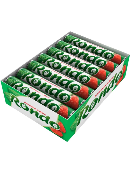 Драже Rondo клубника мята, 30г x 14 шт